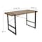 Flash Furniture Rectangle Console Table, Black, Metal Frame, Laminate, Wood Grain NAN-JN-21738-GG - alternate 4